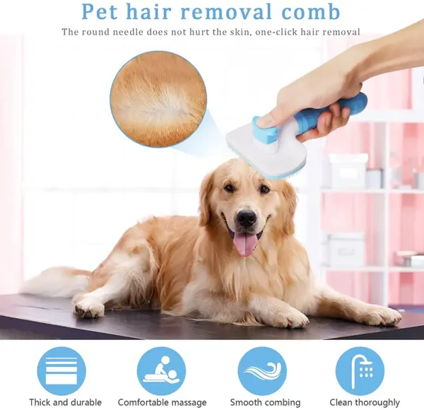 Dog Hair Remover Brush Cat Dog Hair Grooming And Care Comb For Long Hair Dog Pet Removes Hairs Cleaning Bath Brush Dog Supplies - Image 15