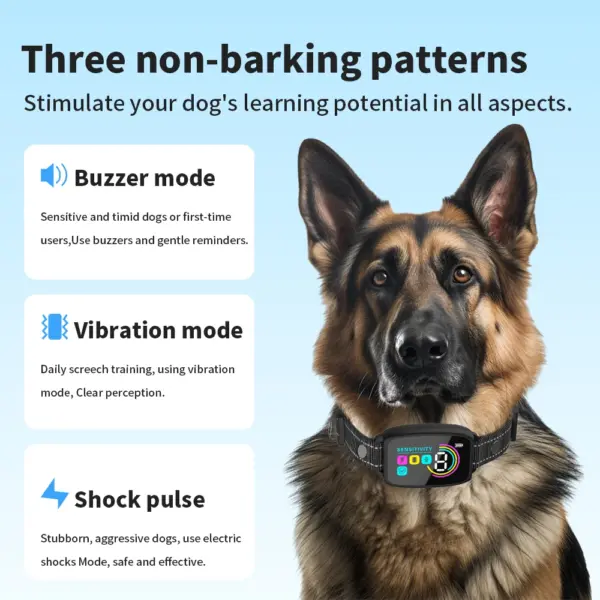 Hunde training Halsband automatische Anti-Rinde Hunde halsband Typ C wiederauf ladbare Hundetrainer Elektro schock Vibration Summer wasserdicht - Image 9