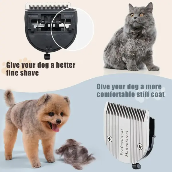 Hund Haustier Pflege Trimmer 5 in1 Klinge für Wahl profession elle Tier knipser Arcos, Bravour, Chromado,Creativa,Figura, Bewegung einstellen - Image 4