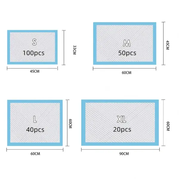 100/50/40/20PCS Welpen Training Pee Pads Saugfähigen Hunde Windeln Einweg Quick Dry Oberfläche Matte sauber Kissen Hund Liefert - Image 2