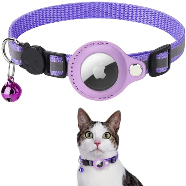 Airtag Case Halsband für Katzen mit Schutzhülle für Anti Lost Locator Tracker Hunde zubehör reflektierende Haustier halsbänder - Image 8