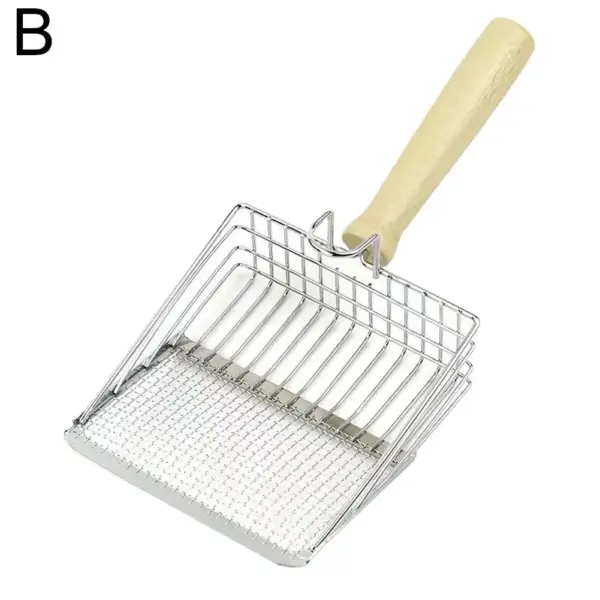 Katzenstreuschaufel aus Metall, Edelstahl, Holzgriff, leicht zu rosten, waschbar, für Kätzchen, Katzenschaufel, Toilettenreinigungsschaufel, Werkzeug - Image 7