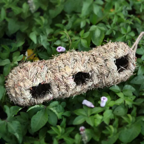 1pc Natürliche Handgemachte Stroh Vogel Nest Taube Haus Papagei Nest Warme Haustier Schlafzimmer Hof Kleine Tier Vogel Käfige - Image 4