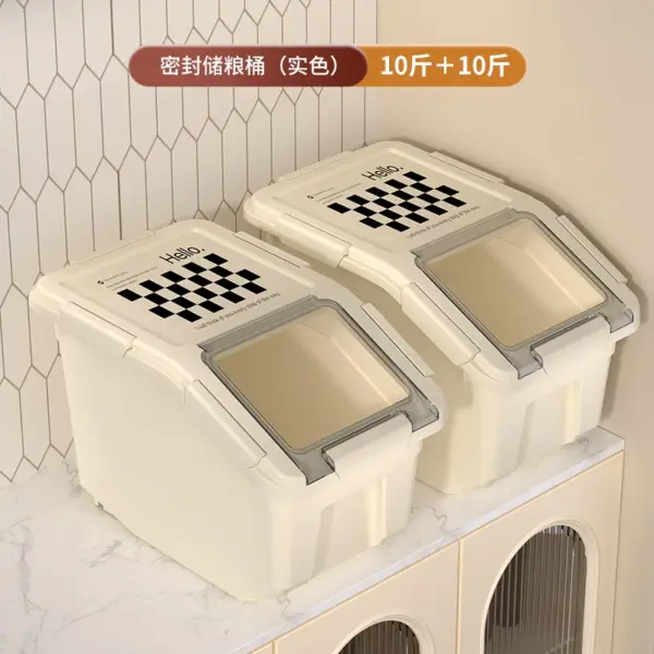 Katzenfutter-Aufbewahrung, 10 kg, Hundefutter, versiegelt, feuchtigkeitsbeständig, Tierfutter, Katzen-Reisglas, Haushalts-Aufbewahrungsbox - Image 8