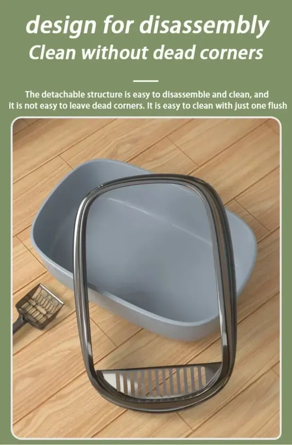 Verdickte Katzentoilette, halbgeschlossen, spritzwassergeschützt, Bettpfannen für Haustiere für mehrere Katzenhäuser, langlebiges Katzentoilett mit Schaufel, Heimtierbedarf - Image 18