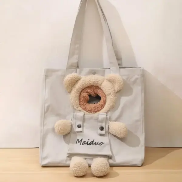 Pet Carriers Canvas Bag Tragbare Tragetasche Atmungsaktive Tasche Katze Hund Tragetaschen Ausgehende Reise Haustiere Handtasche Transport Umhängetasche - Image 9