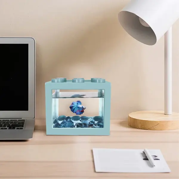 Aquarium Aquarium kreative mehrfarbige stapelbare Bausteine ökologisch für kleine Reptilien Haustier Box Landschaft Algen Dekoration - Image 15