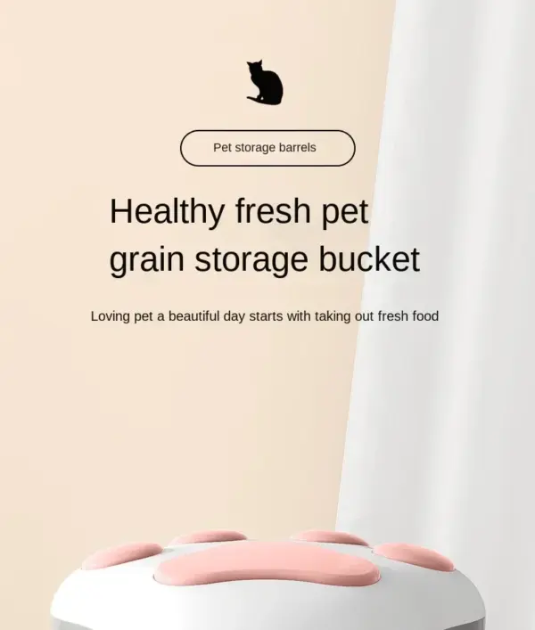 Große Hundefutter Lagerung Eimer Tiernahrung Lagerung Eimer Lebensmittel Dichtung Feuchtigkeit-beständig Katze Trockenfutter Eimer Lagerung Box Pet Snacks Eimer - Image 11