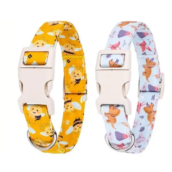 100% echtes Baumwoll gewebe Haustier halsband verstellbares Sicherheits baumwoll halsband für Hunde katze Welpen Kätzchen Haustier zubehör - Image 4