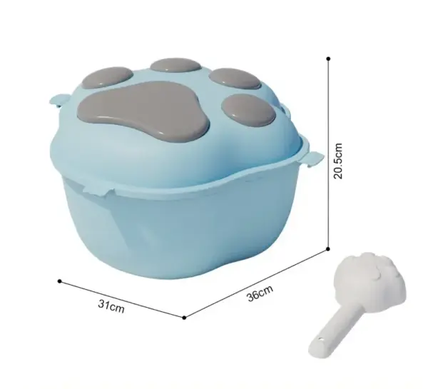 Große Hundefutter Lagerung Eimer Tiernahrung Lagerung Eimer Lebensmittel Dichtung Feuchtigkeit-beständig Katze Trockenfutter Eimer Lagerung Box Pet Snacks Eimer - Image 10