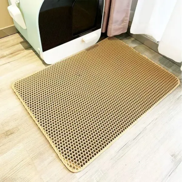 90 x 60 cm große Katzenstreu-Matte, wasserdicht, doppellagig, rutschfest, Katzentoilette, Tablett-Pad, waschbar, langlebig, Haustier-WC-Trainingsmatte - Image 9