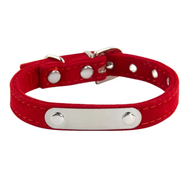 Personalisiertes Katzenhalsband aus weichem Samt, Welpen-Halskettenhalsbänder für Katzen, kleiner Hund, Kätzchen-Zubehör, individueller ID-Name, kostenlose Gravur - Image 20