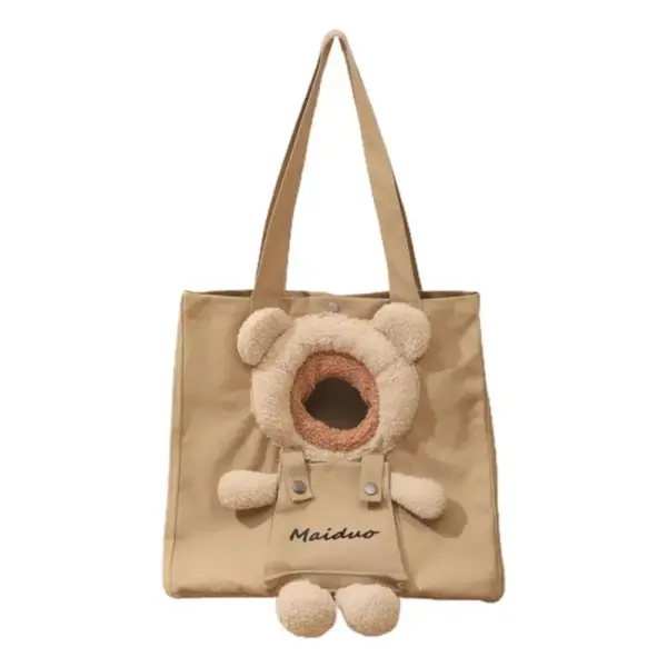 Pet Carriers Canvas Bag Tragbare Tragetasche Atmungsaktive Tasche Katze Hund Tragetaschen Ausgehende Reise Haustiere Handtasche Transport Umhängetasche - Image 5