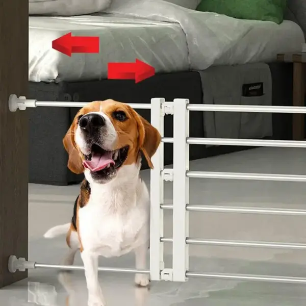 Indoor-Hundetor, einziehbarer freistehender Zaun, nagelfreie, wiederverwendbare Haushaltstür für kleine und mittelgroße Hunde, Welpenzaun, Haustierbedarf - Image 6