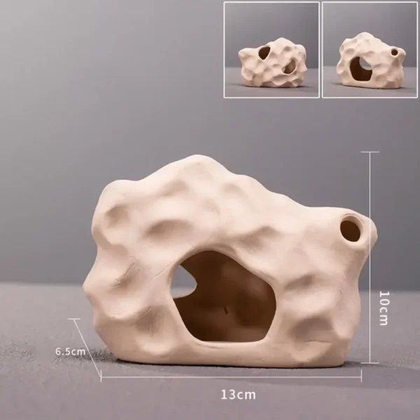 Ceramic Aquarium Decor - Fish Tank Landscape with Breeding Cave, Shrimp Farm Spawning Pot & Flower Pot for Aquatic Display - Image 11