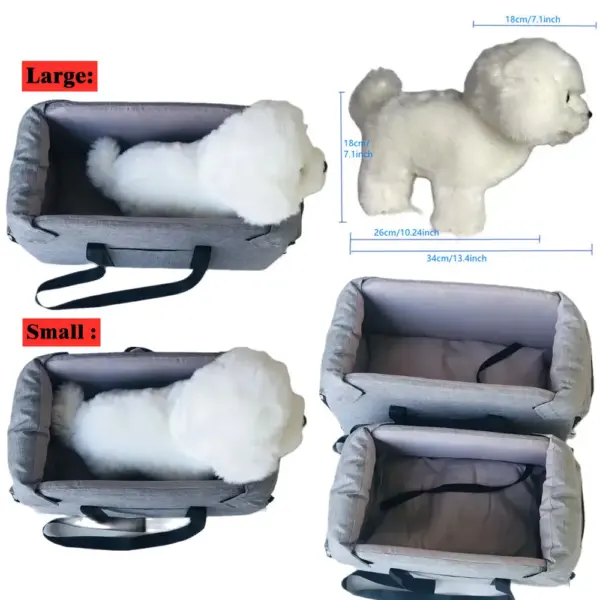 Tragbarer Haustier-Autositz, zentrale Sicherheit, für Reisen, Katzen, Hundebett, Transport, Hundeträger, Schutz, Hundetaschen, für mittelgroße/kleine Hunde und Katzen - Image 5