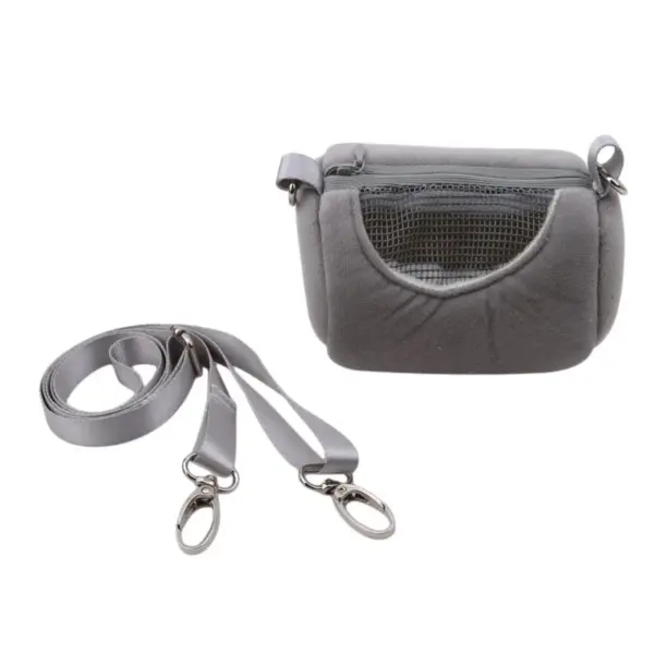 Haustierkäfig, Kreuzkörper-Zubehör, Zylinder-Design, weich, praktisch, für Haus, Reisen, tragbar, Eichhörnchen, sichtbares Netz, Hamster-Tragetasche - Image 18