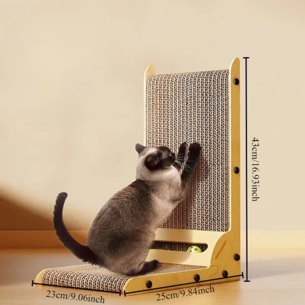 Cat Scratching Board Cat Toys  Wooden  Wear-resistant  and Scratch-resistant Post Cat Furniture Training Grinding Claw Toys Sofa - Image 2