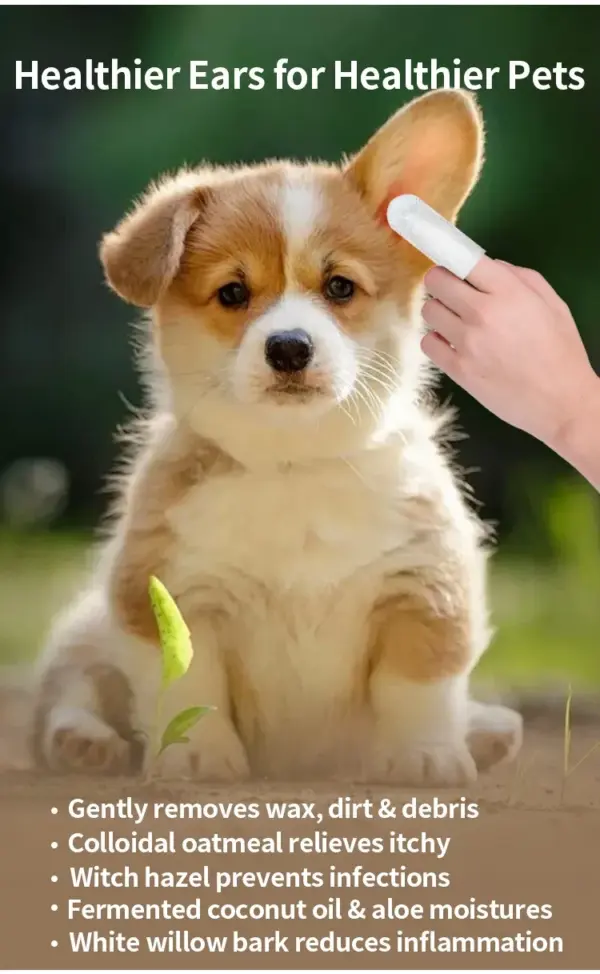 Reinigungsprodukte für Haustiere. Ohrenreinigungstücher. Fingerspitzen zur Ohrenpflege. Ohrmilbenentfernung. Ohrenreinigungsprodukte für Katzen und Hunde - Image 8