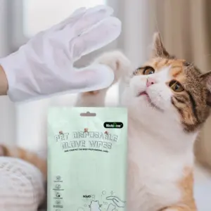 Hundesalon-Handschuh, Haustier-Badetücher, Hunde-Körpertücher, keine Spülung, Waschhandschuhe für die Reinigung von Katzen, Fell, Ohren, Augen und Pfoten, desodorierend
