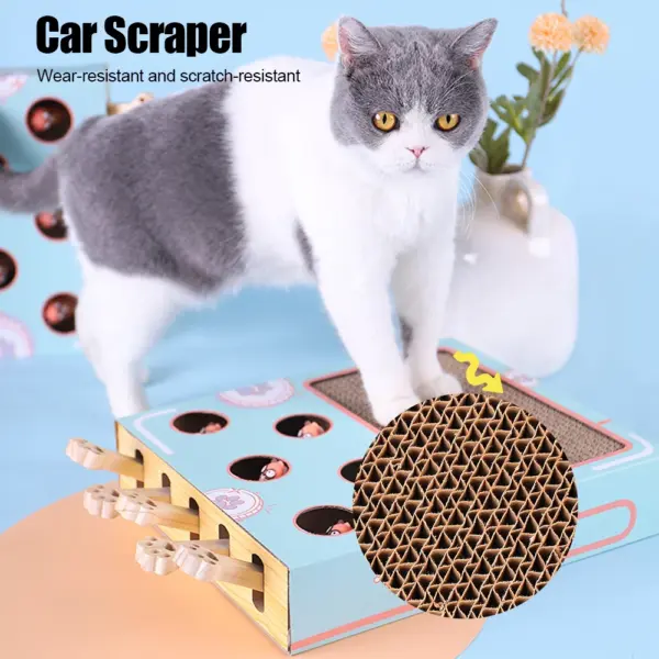 Katzenspielbox, Labyrinth, interaktiv, pädagogisch, Katze, Hit Gophers, lustiger Katzenstab, 3-in-1-Katzenspielzeug, Verfolgungsjagd, Maus mit Kratzbaum - Image 8