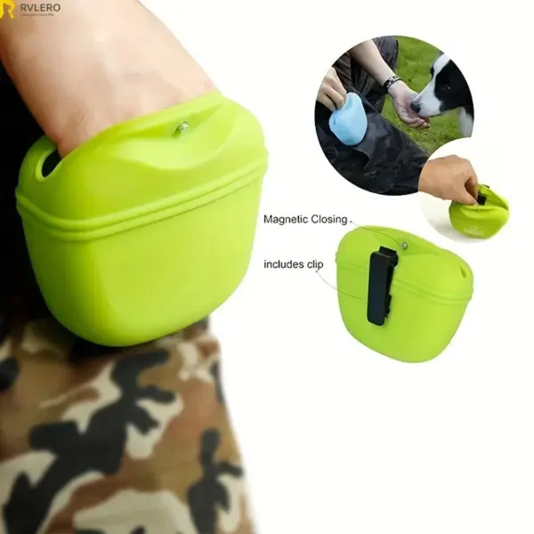 Pet Fütterung Tasche Training Hundefutter Tasche Tragbare Silikon Snack Beutel Im Freien Zu Fuß Hunde Hängen Stil Waistpack Pet Produkte - Image 3