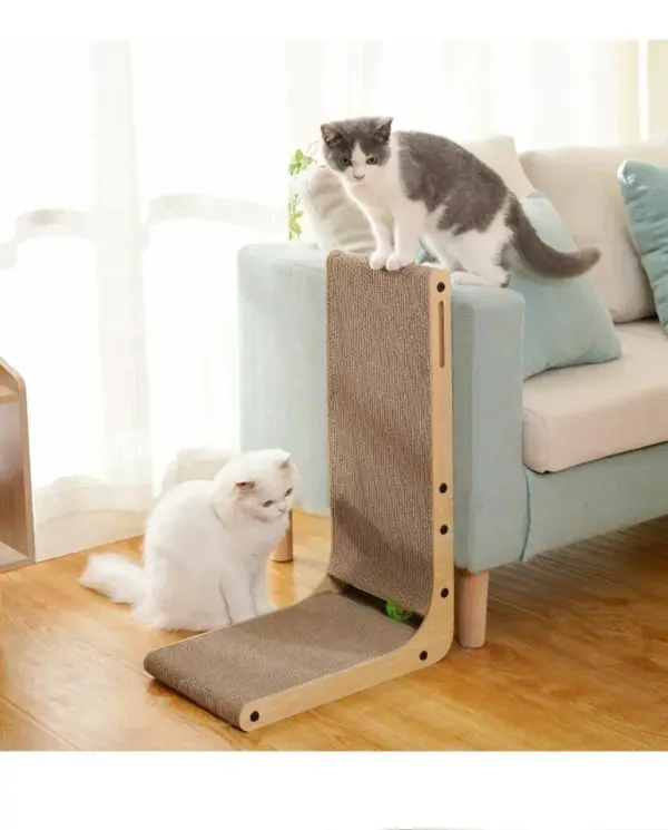 Katzenkratzbrett, Katzenspielzeug, Holz, verschleißfest und kratzfest, Pfosten, Katzenmöbel, Training, Schleifklaue, Spielzeug, Sofa - Image 34