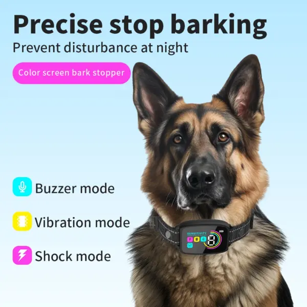 Hunde training Halsband automatische Anti-Rinde Hunde halsband Typ C wiederauf ladbare Hundetrainer Elektro schock Vibration Summer wasserdicht - Image 7