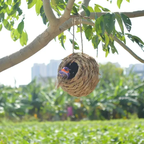 1pc Natürliche Handgemachte Stroh Vogel Nest Taube Haus Papagei Nest Warme Haustier Schlafzimmer Hof Kleine Tier Vogel Käfige - Image 17