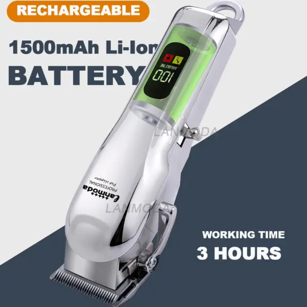 Elektrischer Hundepflege-Haarschneider, professioneller Haarschneider für Haustiere, Haarschneider, kabellos, geräuscharm, Rasierer, Schneidemaschine, Schere - Image 3