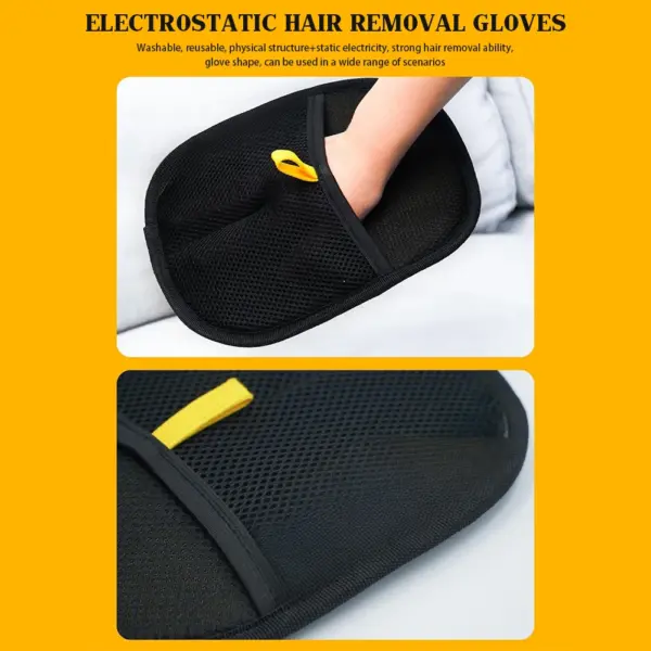 Haustierpflege-Handschuhe, statische Entstaubungsbürste, Haustierhaarentferner-Bürste, Entfernung von Hunde- und Katzenhaaren von Sofa, Teppich, Kleidung, Haustierbedarf - Image 9