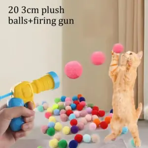 Interaktive Katzenspielzeugpistole: Ansprechender Laser-Jagd und federnder Spaß für energiegeladene Katzen |   Stimuliert Spiel und Übung