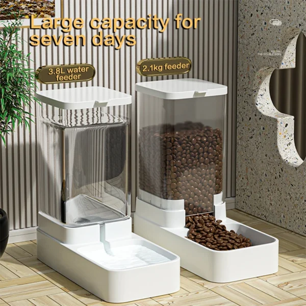 Automatischer Futterspender und Wasserspender für Katzen mit Schwerkraft-Aufbewahrungsbehälter für Katzen und Hunde - Image 11