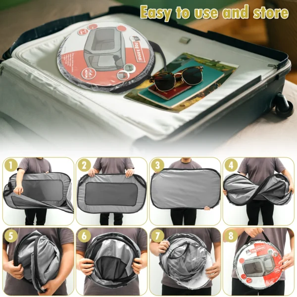 Portable Dog Kennel Foldable Pop Up Dog Travel Crate Small Dog Tent Crates Cage Car Seat Kennel for Indoor Outdoor Pet New - Image 5