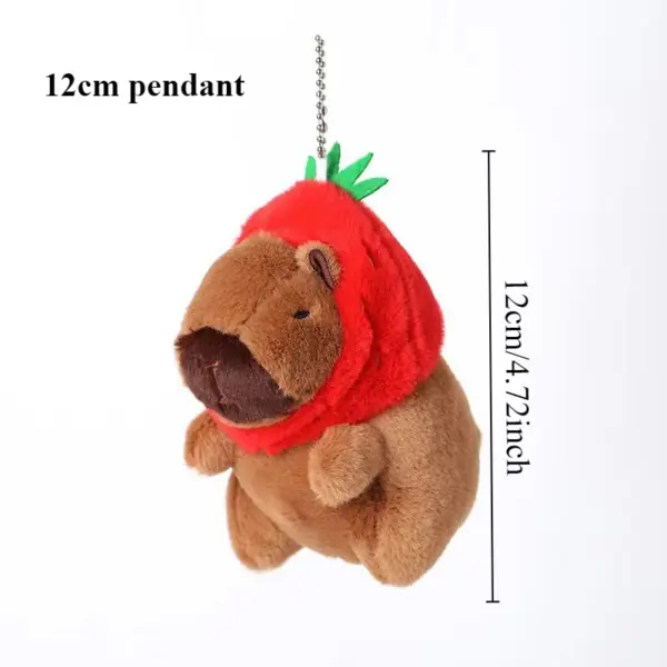 Capybara Plüschtier Anhänger Capybara Plüschtier Schlüsselanhänger Kawaii Tasche Schlüsselanhänger Niedlicher Hund Katze Puppen Autodekoration Weihnachtsgeschenk - Image 8
