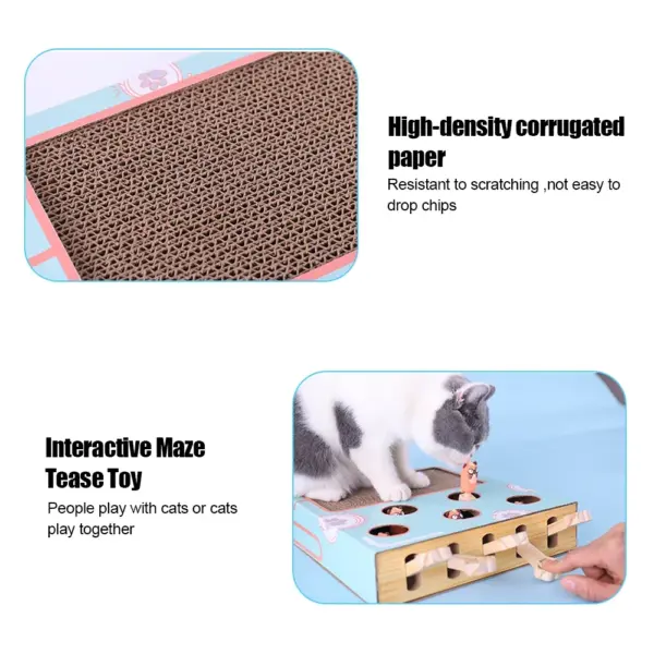 Katzenspielbox, Labyrinth, interaktiv, pädagogisch, Katze, Hit Gophers, lustiger Katzenstab, 3-in-1-Katzenspielzeug, Verfolgungsjagd, Maus mit Kratzbaum - Image 5