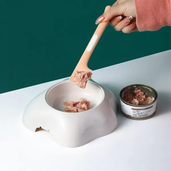 Haustier Dosen löffel langer Griff Silikon Haustier Geschirr Katzenfutter Spatel Haustier Nass futter Katzenfutter Spatel Katze liefert - Image 2