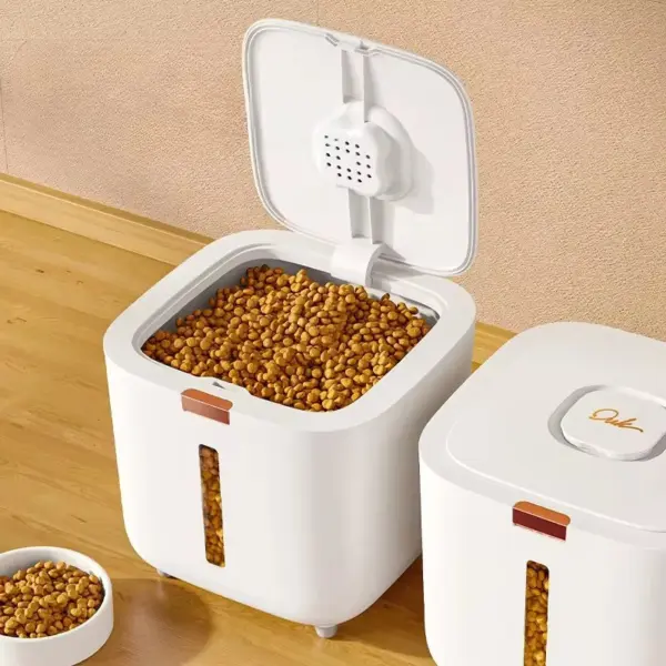 Aufbewahrungsfass für Tiernahrung, großes Aufbewahrungsfass für Lebensmittel, versiegeltes, feuchtigkeitsbeständiges Katzenfutterfass zur Aufbewahrung von Katzenfutter, Hundefutterfass für Haustiere - Image 2