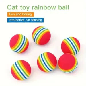 Interaktive Katzenspielzeugbälle für Hauskatzen, bestes Kätzchen-Lieblingsgeschenk, weicher Schaumstoffball, Verfolgungsjagd, ruhiges Spielen von Katzen, Haustierzubehör