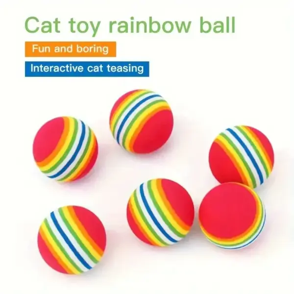 Interaktive Katzenspielzeugbälle für Hauskatzen, bestes Kätzchen-Lieblingsgeschenk, weicher Schaumstoffball, Verfolgungsjagd, ruhiges Spielen von Katzen, Haustierzubehör
