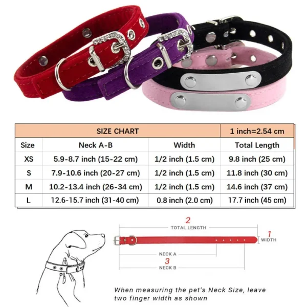 Personalisiertes Katzenhalsband aus weichem Samt, Welpen-Halskettenhalsbänder für Katzen, kleiner Hund, Kätzchen-Zubehör, individueller ID-Name, kostenlose Gravur - Image 2