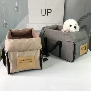 Tragbarer Auto-Sicherheits-Haustiersitz für mittelgroße/kleine Hunde, Katzenreisen, zentrale Steuerung, Katzen-Hundebett, Transport, Hundeträger, Schutz, Hundetaschen