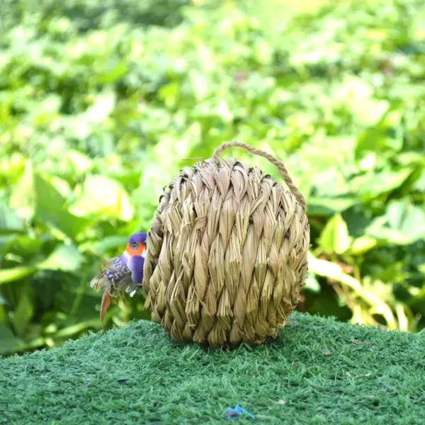1pc Natürliche Handgemachte Stroh Vogel Nest Taube Haus Papagei Nest Warme Haustier Schlafzimmer Hof Kleine Tier Vogel Käfige - Image 18