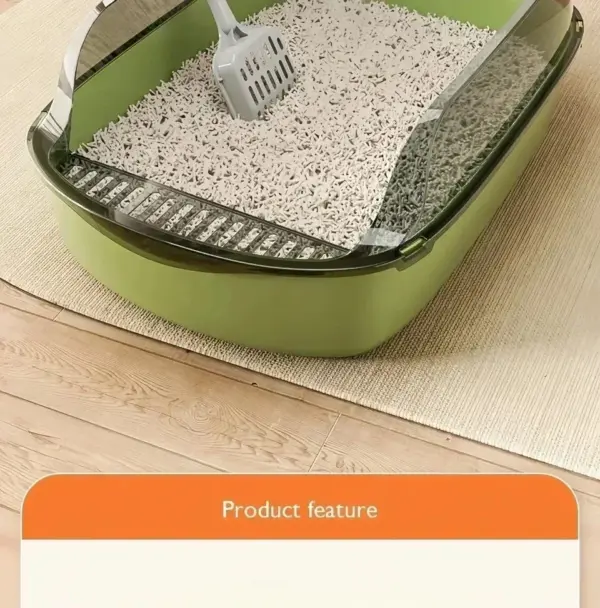 Kitty Sandbox Katzentoilette, halbgeschlossen, spritzwassergeschützt, Katzentoilette, Reinigungsbecken, Zubehör, Haustiertoilette, Kätzchenablage, Bettpfanne - Image 10