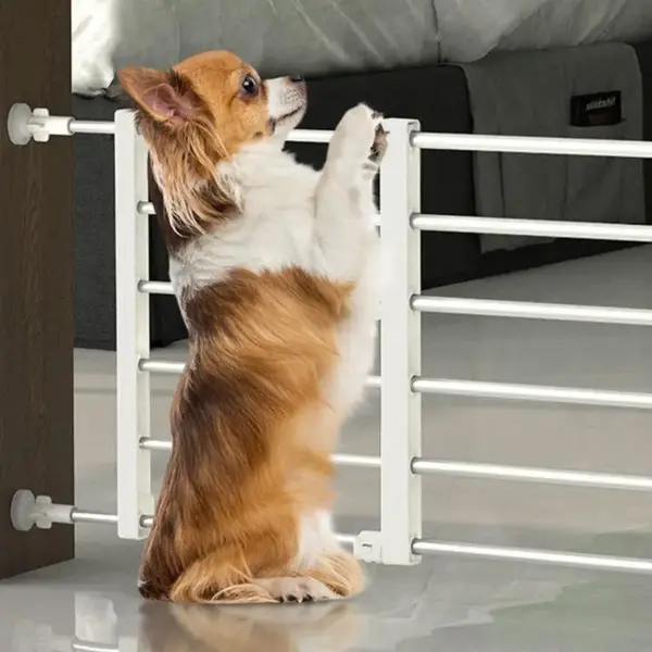 Indoor-Hundetor, einziehbarer freistehender Zaun, nagelfreie, wiederverwendbare Haushaltstür für kleine und mittelgroße Hunde, Welpenzaun, Haustierbedarf - Image 3