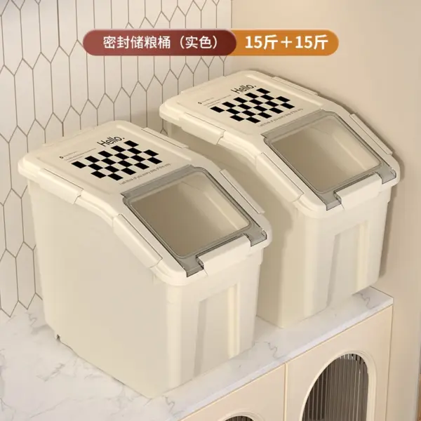 Katzenfutter-Aufbewahrung, 10 kg, Hundefutter, versiegelt, feuchtigkeitsbeständig, Tierfutter, Katzen-Reisglas, Haushalts-Aufbewahrungsbox - Image 9