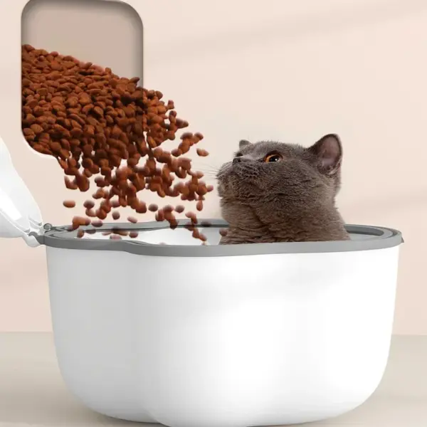 Große Hundefutter Lagerung Eimer Tiernahrung Lagerung Eimer Lebensmittel Dichtung Feuchtigkeit-beständig Katze Trockenfutter Eimer Lagerung Box Pet Snacks Eimer - Image 4