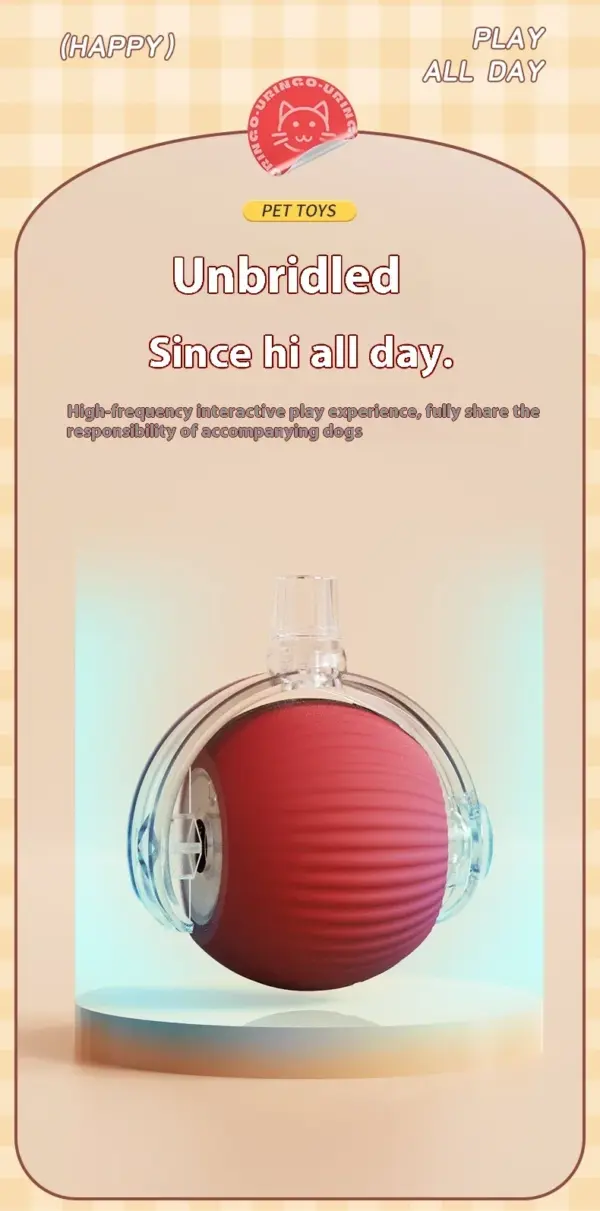 Interaktiver Katzenspielzeugball, automatischer elektrischer rollender Ball, Spielzeug für Katzen/Kätzchen, Haustiere, intelligenter automatischer Teaser, USB wiederaufladbar - Image 17
