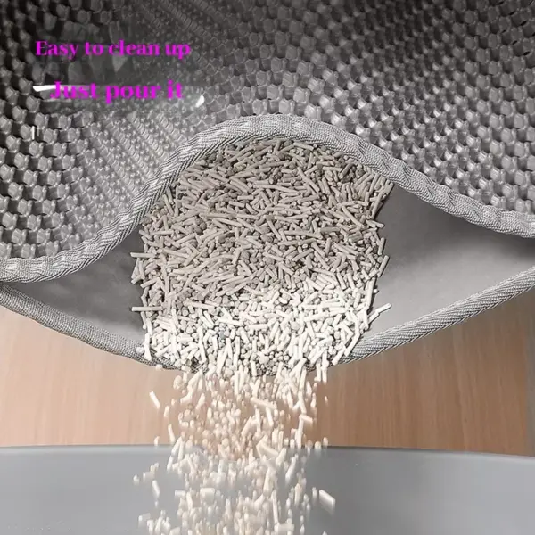 Doppelschichtige Katzenstreu-Matte, rutschfest, wasserdicht, Katzenmatte, Haustier, saubere Katzennatte, Katzentoilettenmatte, Haustier, saubere Katzentoilettenmatte - Image 4
