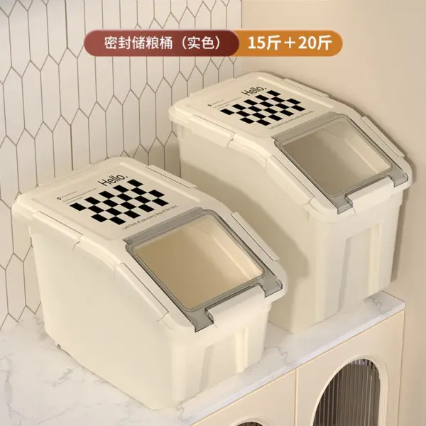 Katzenfutter-Aufbewahrung, 10 kg, Hundefutter, versiegelt, feuchtigkeitsbeständig, Tierfutter, Katzen-Reisglas, Haushalts-Aufbewahrungsbox - Image 7